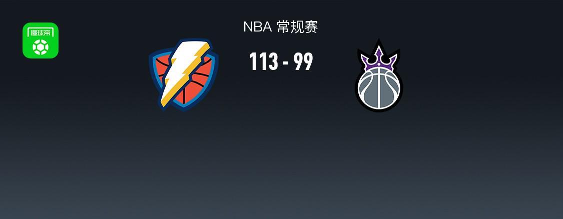 NBA战报:雷霆113-99国王取NBA6连胜,亚历山大33+8+3